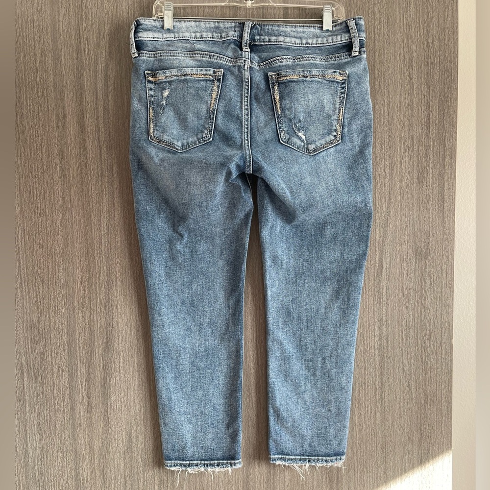 Y2K Silver Jeans - Elyse Slim Crop - Size 29 | 25